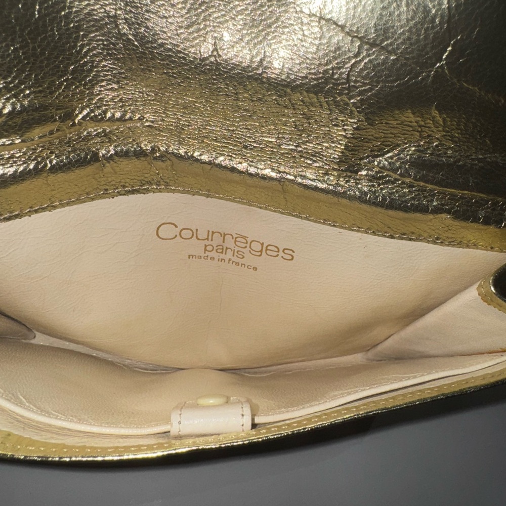 Authentic vintage Courreges Paris small / mini purse gold - mint - Picture 6 of 8